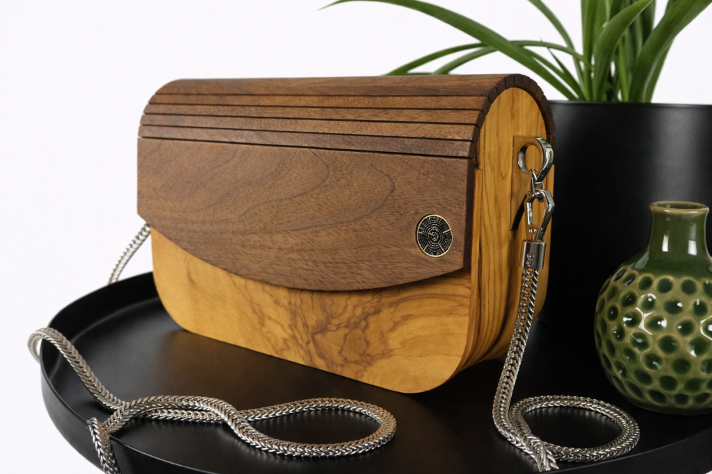 maatwerk houten handtas exclusief project